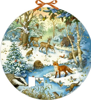 Memo-Adventskalender   Die Tiere im Winterwald