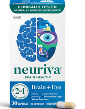NEURIVA Brain  Eye Supplement for Memory, Focus  Concentration,NEW 30caps