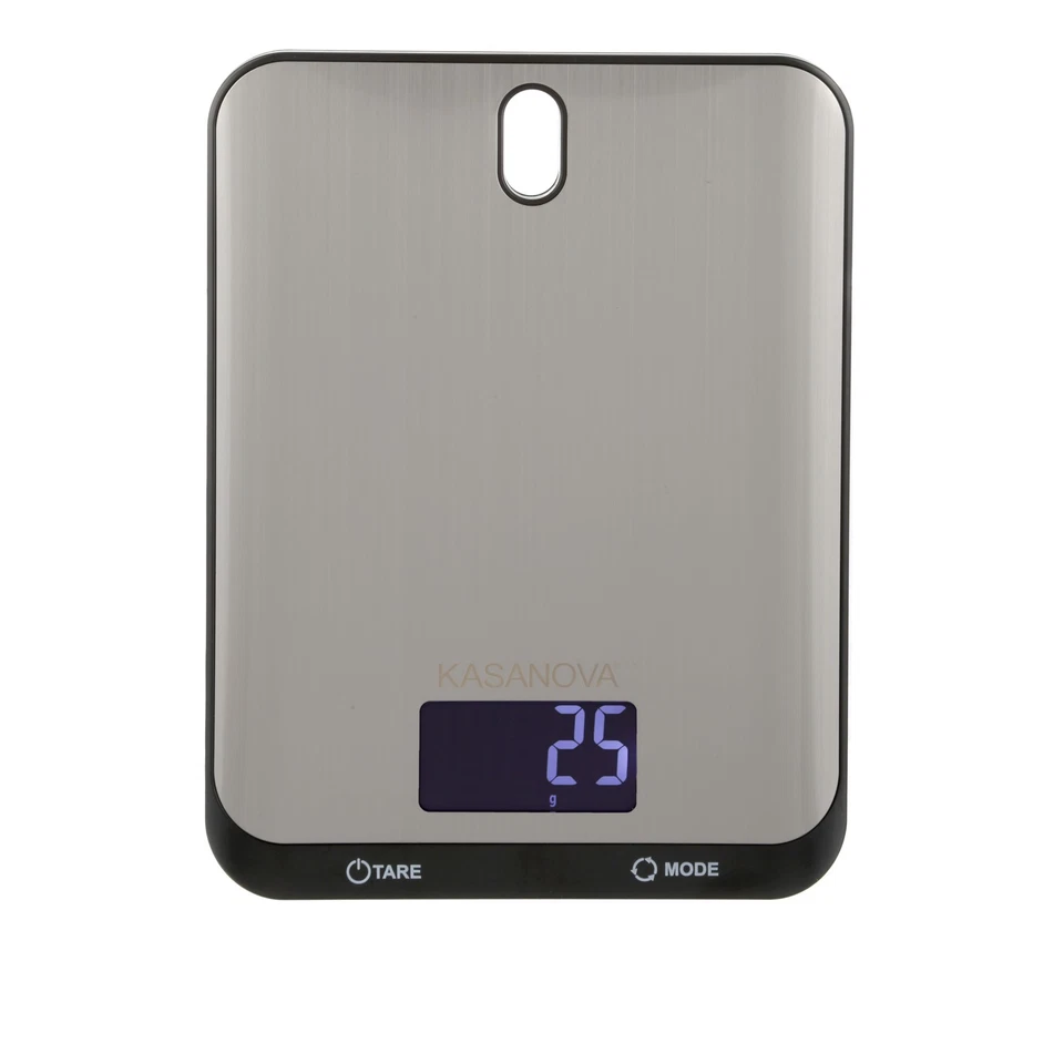 Bilancia da cucina digitale 5 kg acciaio inox argento - Immagine 3 di 4