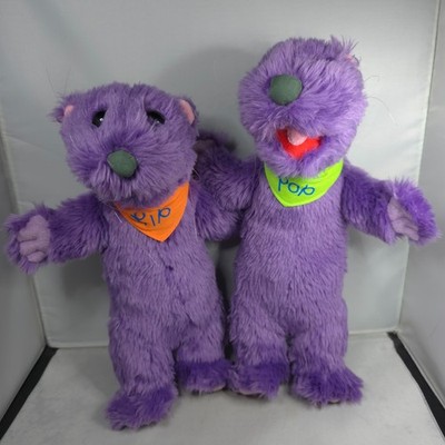 Nanco Bär im großen blauen Haus - Pip & Pop - MEDIUM Plüschtier Stofftier Set 13 Zoll Vintage