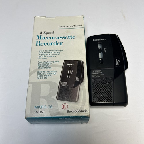 Radio Shack Optimus Micro-36 Microcassette Tape Recorder with Original Box