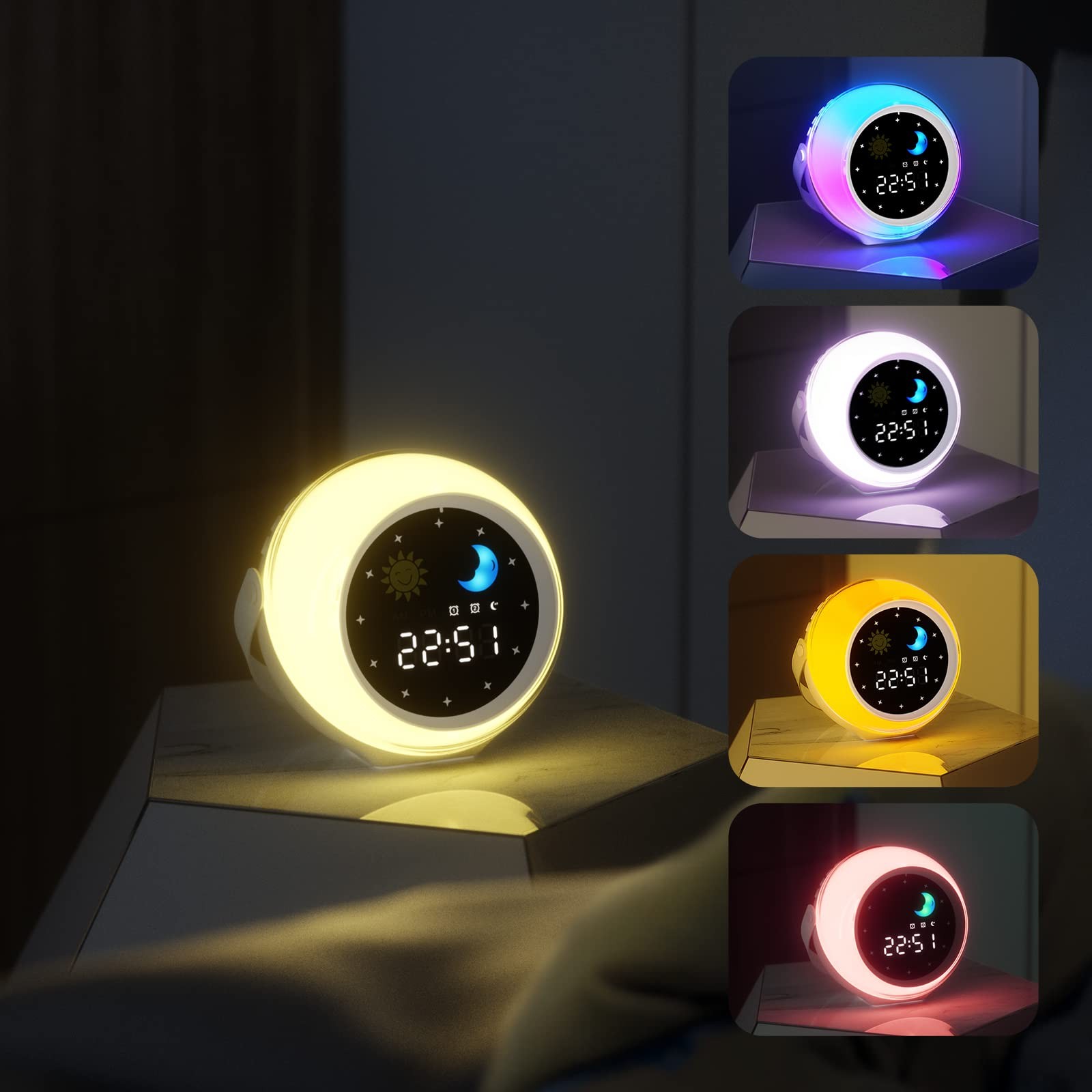 Sleep Trainer With Wake Up Light Bluetooth Music Player