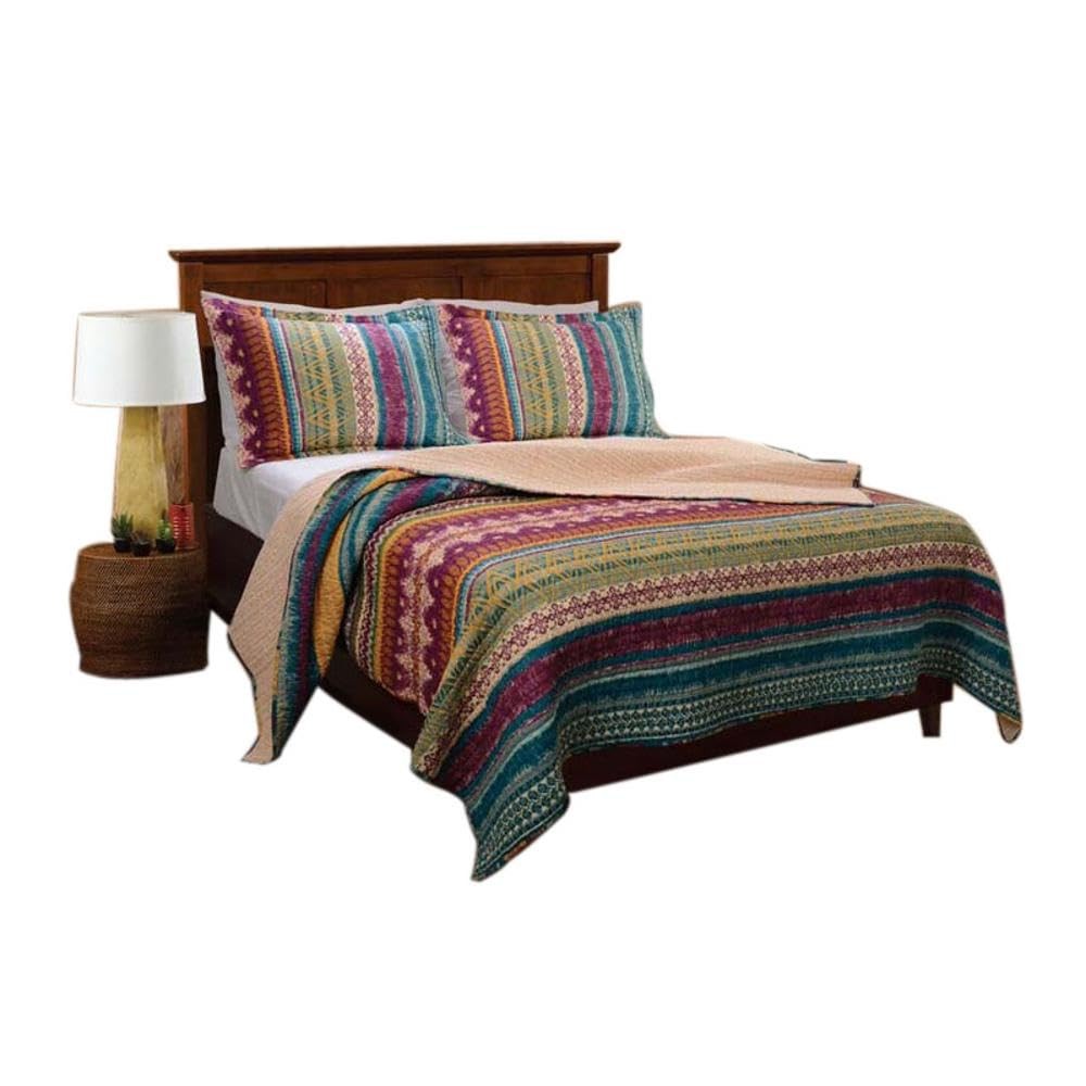 Greenland Home Southwest Cotton Quilt Set, Siesta, 3-Piece K