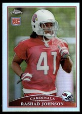 2009 Topps Chrome Refractor Rashad Johnson RC Arizona Cardinals #TC201