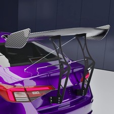 55 Carbon Fiber Style Adjustable Gt Racing Spoiler Trunk Chassis Mount Kits