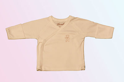 Organic side snap shirt/top with mitten cuffs,size 0-3 months UK