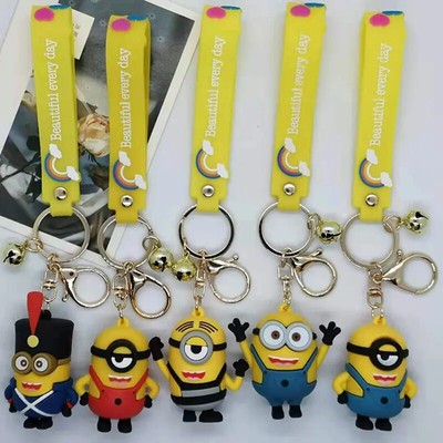 Minions Despicable Me Kevin and Stuart 3D Keychains Brand New Kawai