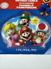 Nintendo NES SNES Super Mario Bros World Birthday Candle Cake Topper Amscan 2021