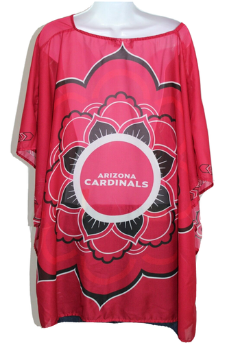 NFL Arizona Cardinals Womens O/S Semi-Sheer Game Day Tunic Top Blouse Shirt-#18 - Picture 2 of 10