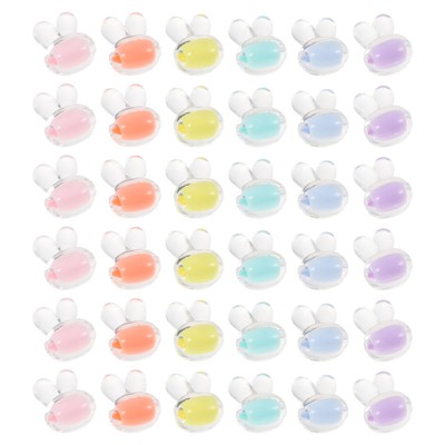  50 Pcs Bead Spinner Clay Beads Rabbit Head The Ring Hair Ribbon