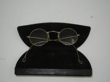 Nice Steampunk Glasses in Case Gold Tone Engraved Shur-on
