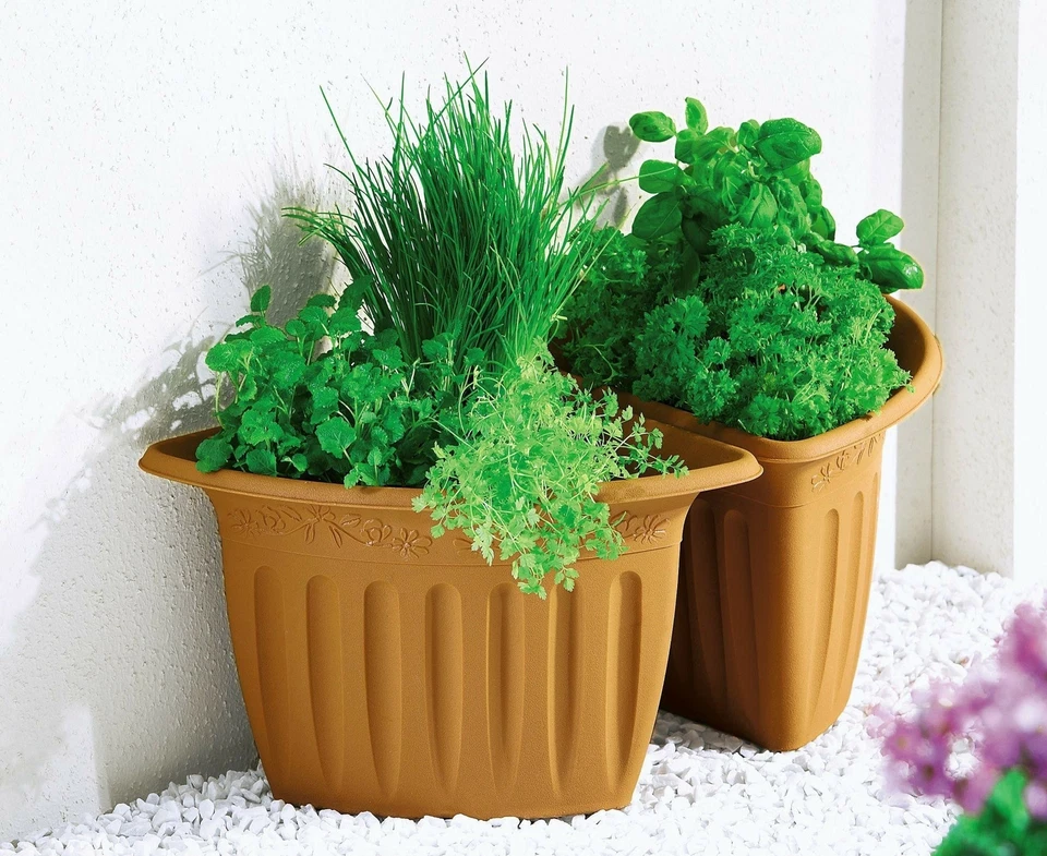 10x Blumenkübel Ecktopf Übertopf Pflanztopf Blumentopf terrakotta Balkonkübel - Bild 2 von 4