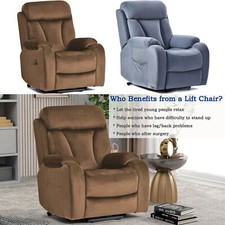 Auto Electric Power Lift Recliner Chair Ergonomic Massage Sofa Elderly w/Control