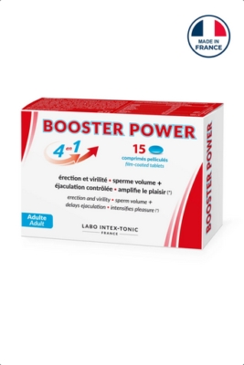 Booster Power Aphrodisiaque Masculin - 15 Comprimés à Base D'extraits De Plantes, Livraison Discrète