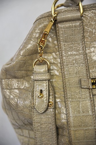 Bolso Grande MIU MIU Enorme Topo Esmaltado Cocodrilo Cocodrilo Cocodrilo Bolso Mensajero Cartera - Imagen 6 de 12