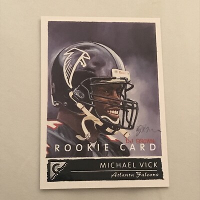 2001 Topps Gallery RC Michael Vick ROOKIE #101 SIGNED BY ARTIST D.J. Brown RARE