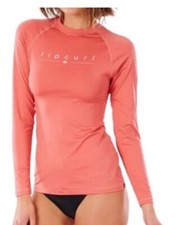 RIP CURL Golden Rays LS Rash Guard - Coral, M