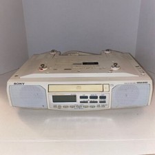 Sony ICF-CD513 Under Cabinet Mount Kitchen WHITE AM/FM/CD Clock Radio MEGA BASS