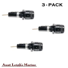 3-Pack Lot SeaChoice Marine Round In Dash Boat Panel Mount Fuse Holders SFE AGC