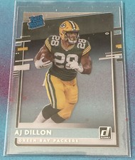 AJ Dillon 2020 Panini Chronicles Clearly Donruss RR-AD RC Rated Rookie Card