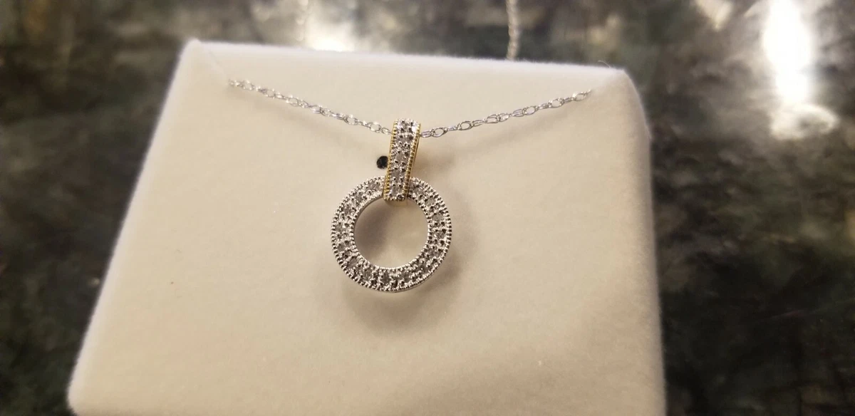 Bridge Diamonds Bridge Diamond Pendants Two Tone Circle pendant