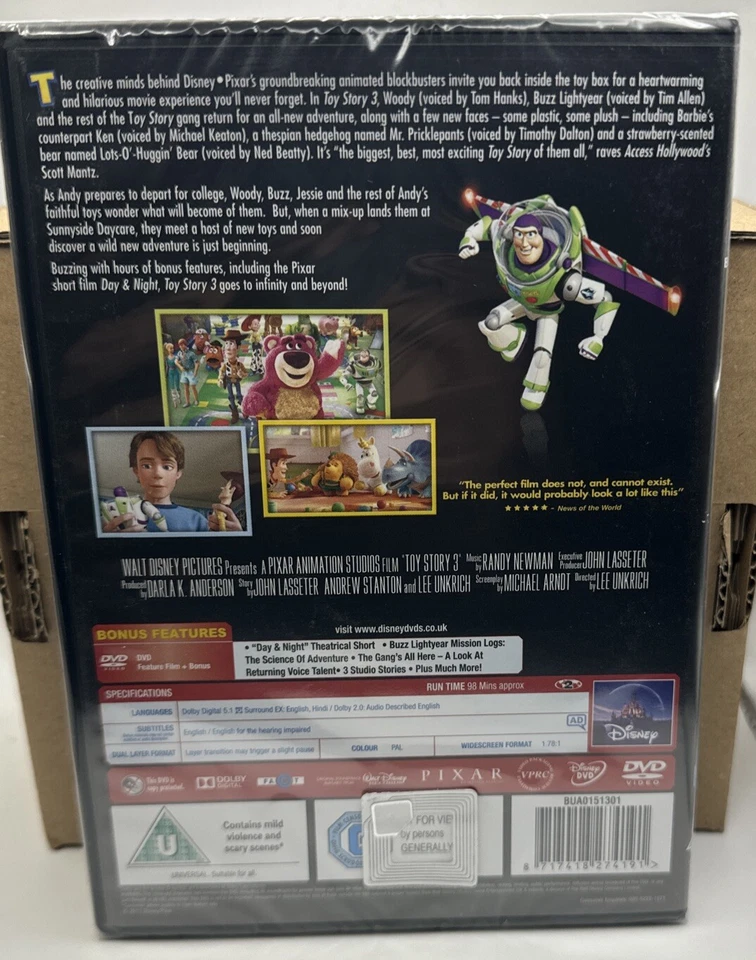 Toy Story 3 (DVD, 2010) Brand New & Sealed **FREE P&P** - Image 2 of 3