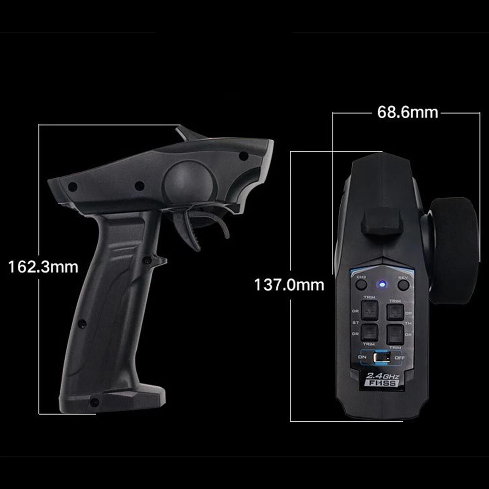 2.4Ghz Transmitter Receiver 3CH Remote Control Set For SCX10 RC Cars And Boats - Image 4 of 4