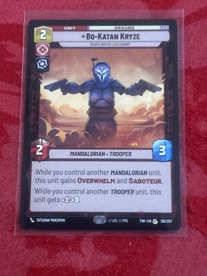 STAR WARS UNLIMITED - BO-KATAN KRYZE - 130/257 TWILIGHT OF