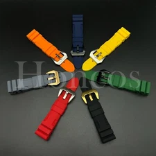 22 24 26 MM Replacement Submersible Rubber Watch Band Strap Fits for Panerai
