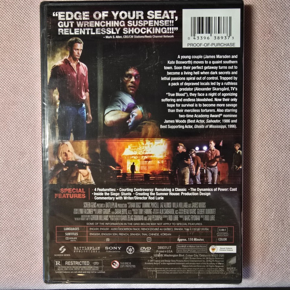 Straw Dogs (DVD, 2011) KATE BOSWORTH JAMES MARSDEN ACTION THRILLER