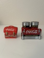 Lot Of 2 Vintage Coca Cola Salt And Pepper Shakers great Condition