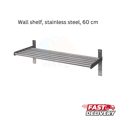 IKEA GRUNDTAL Stainless Steel Wall Shelf 60cm – Kitchen Bathroom