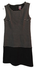 Vince Camuto Sleeveless mini dress Zip back black/white stripe Workwear Size 2