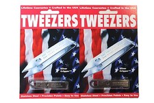 2 Uncle Bill's SLIVER GRIPPER Stainless Steel TWEEZERS KeyChain Survival Gear