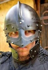 Viking Medieval Chainmail Steel Norman Knight Chain Mail Armor Vendel Helmet