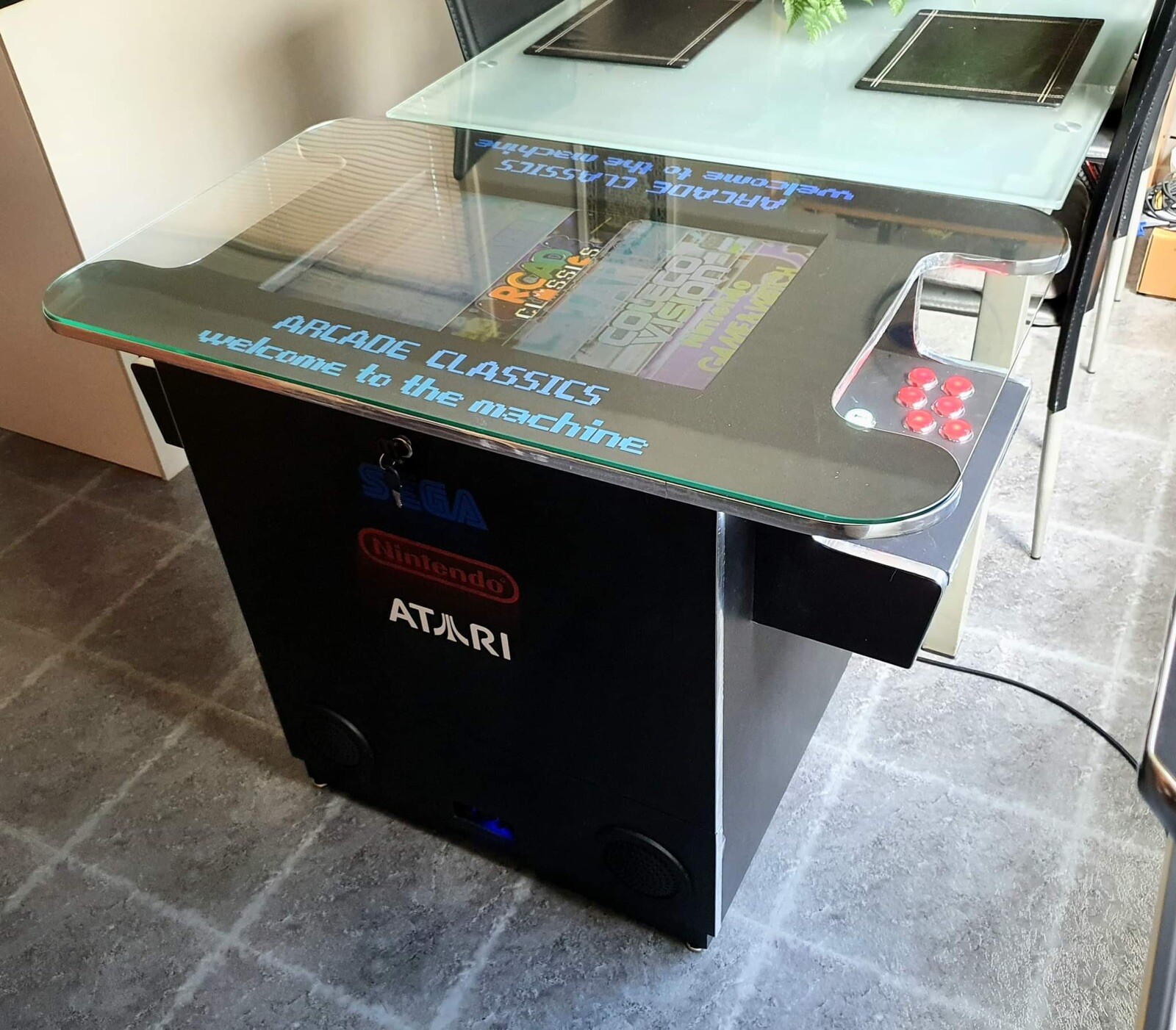 Arcade Cocktail Flatpack 2 player kit Pi or PC setup eBay