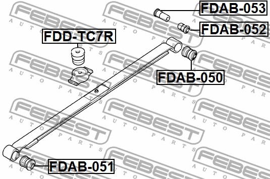 FDAB-052 FEBEST Control Arm-/Trailing Arm Bush for ,FORD