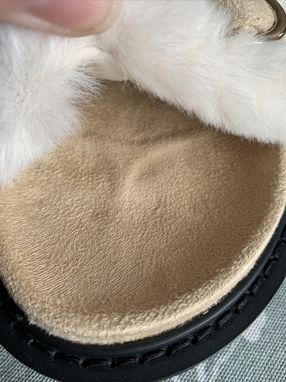 Ladies Fashion Sliders Flip Flops TU Sainsburys Size 6 Beige Fur eBay