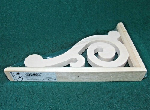 NEW Wooden Scroll Design Corbel Shelf Brackets 8" x 12" Phoenix Millwork BR 501 - Picture 4 of 9