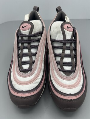 Nike Air Max 97 Pink Mocha Brown Sneakers, Size Men 7Y Women 8.5