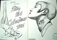 Tattoo Kalender, Skin Art 1996, DIN A4, 13 Poster Zeichnungen, Skin Girl, Oi!