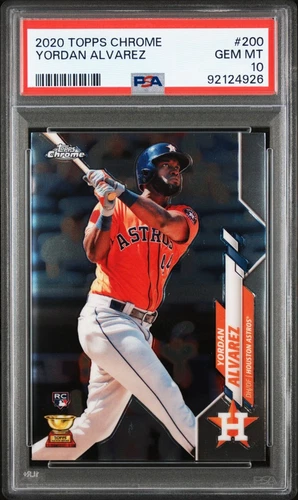 YORDAN ALVAREZ 2020 Topps Chrome #200 PSA 10 Rookie Card Astros
