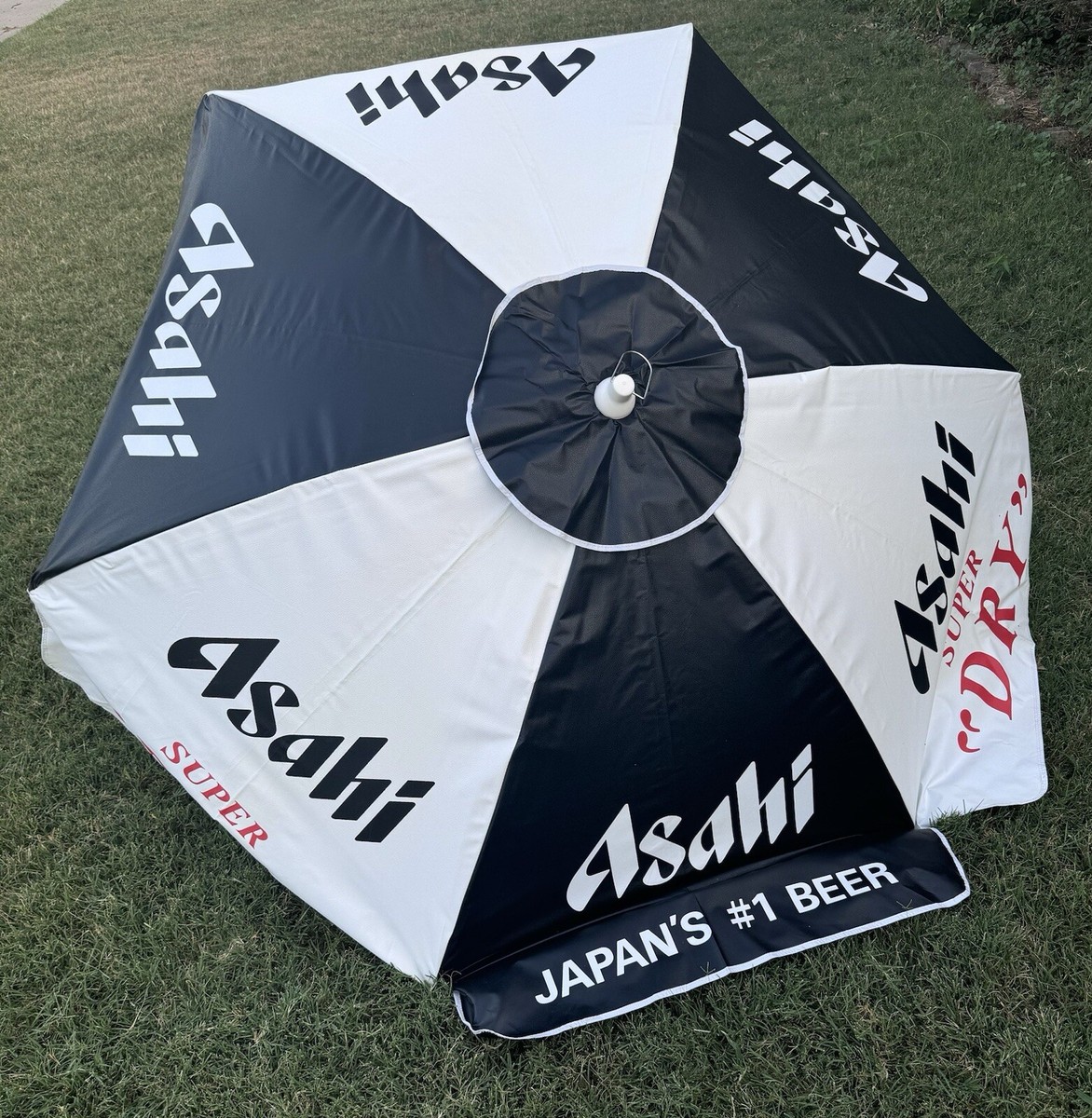 beer themed patio umbrellas Oberon Ale Umbrella RARE ASAHI Patio Umbrella