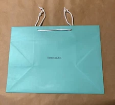 Tiffany & Co Paper Gift Bag 11x15x8 Tiffany's Signature Blue Bag, New