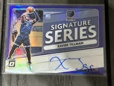 2020-2021 Optic Xavier Tillman Signature Series Purple Silver ROOKIE AUTO