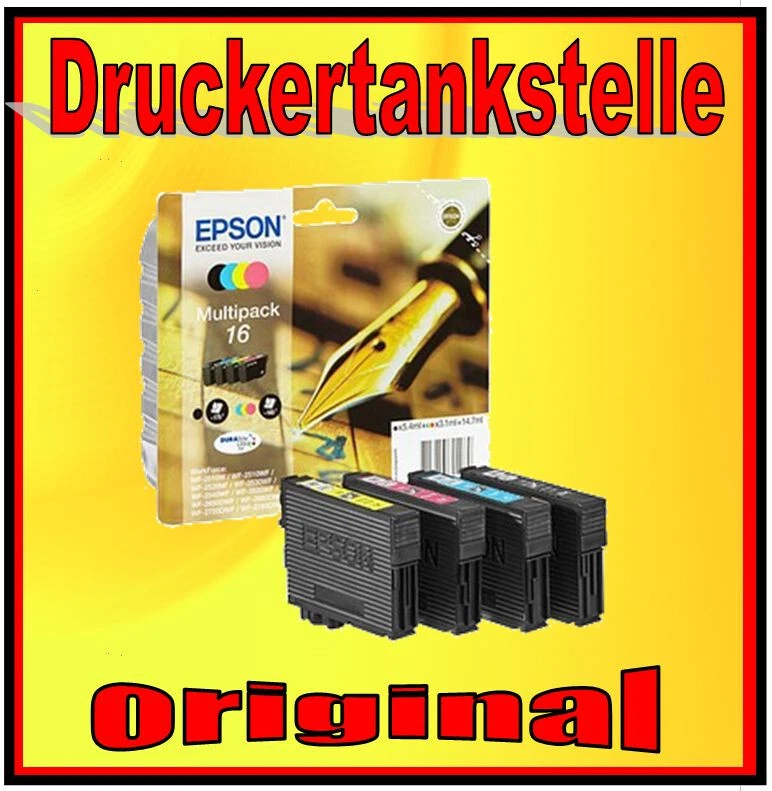 original Multipack EPSON 16 WF-2010 WF-2520 WF-2510 WF-2530 WF-2540 WF-2650 NEU
