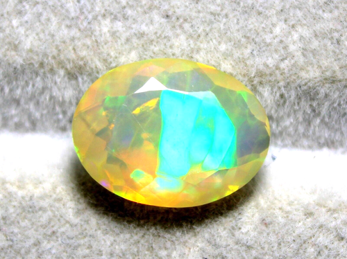 Natural Ethiopian Opal Flashing Multi Fire Faceted Stone Jewellery 1.90 Ct