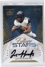 2021 Leaf Ultimate Draft Future Stars AUTO Gold #JH1 Javian Hawkins /50