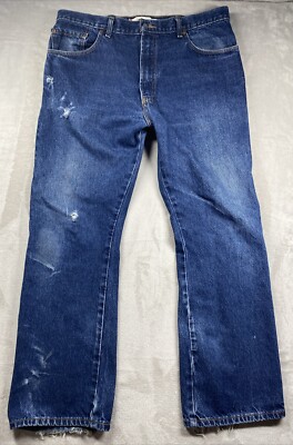 Vintage Levis 517 Jeans Mens 36x30 Bootcut Blue Grunge