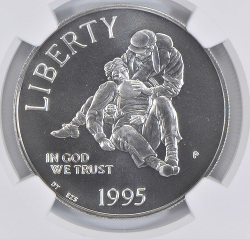 1995 P Civil War Gettysburg Commemorative Silver Dollar NGC MS70 - Picture 3 of 5
